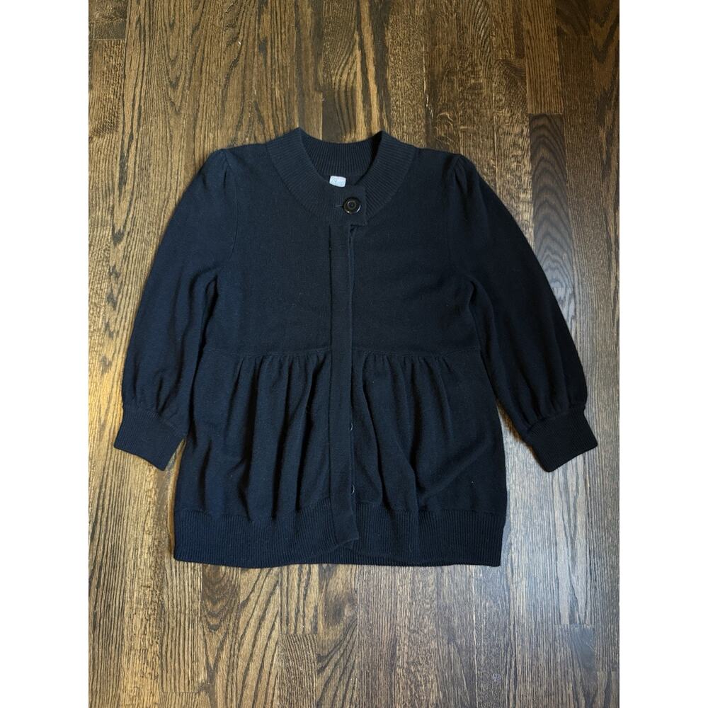 Aqua Bloomingdale’s Black Cashmere Cardigan L New